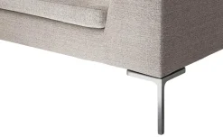 B&B Italia Ecksofas|Eckiges Sofa Charles Stoff Chenille Elettra Bastfarben Beige Innenrahmen Stahlrohre Füße Aluminiumguss Mit Kissen