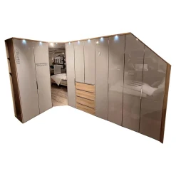 Nolte Kleiderschränke|Eckkleiderschrank Nika Seidengrau Sonoma Eiche Horizont 100