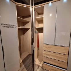 Nolte Kleiderschränke|Eckkleiderschrank Nika Seidengrau Sonoma Eiche Horizont 100