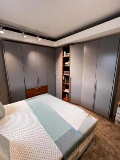 Musterring Kleiderschränke|Eckschrank Aliga Front Und Korpus Lack Platingrau Grau Weiß Absetzung Kernnussbaum Inklusive Beleuchtung