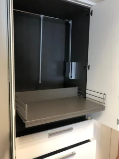 Nolte Kleiderschränke|Eckschrank Horizont 10 Polarweiß Innen Leinenoptik