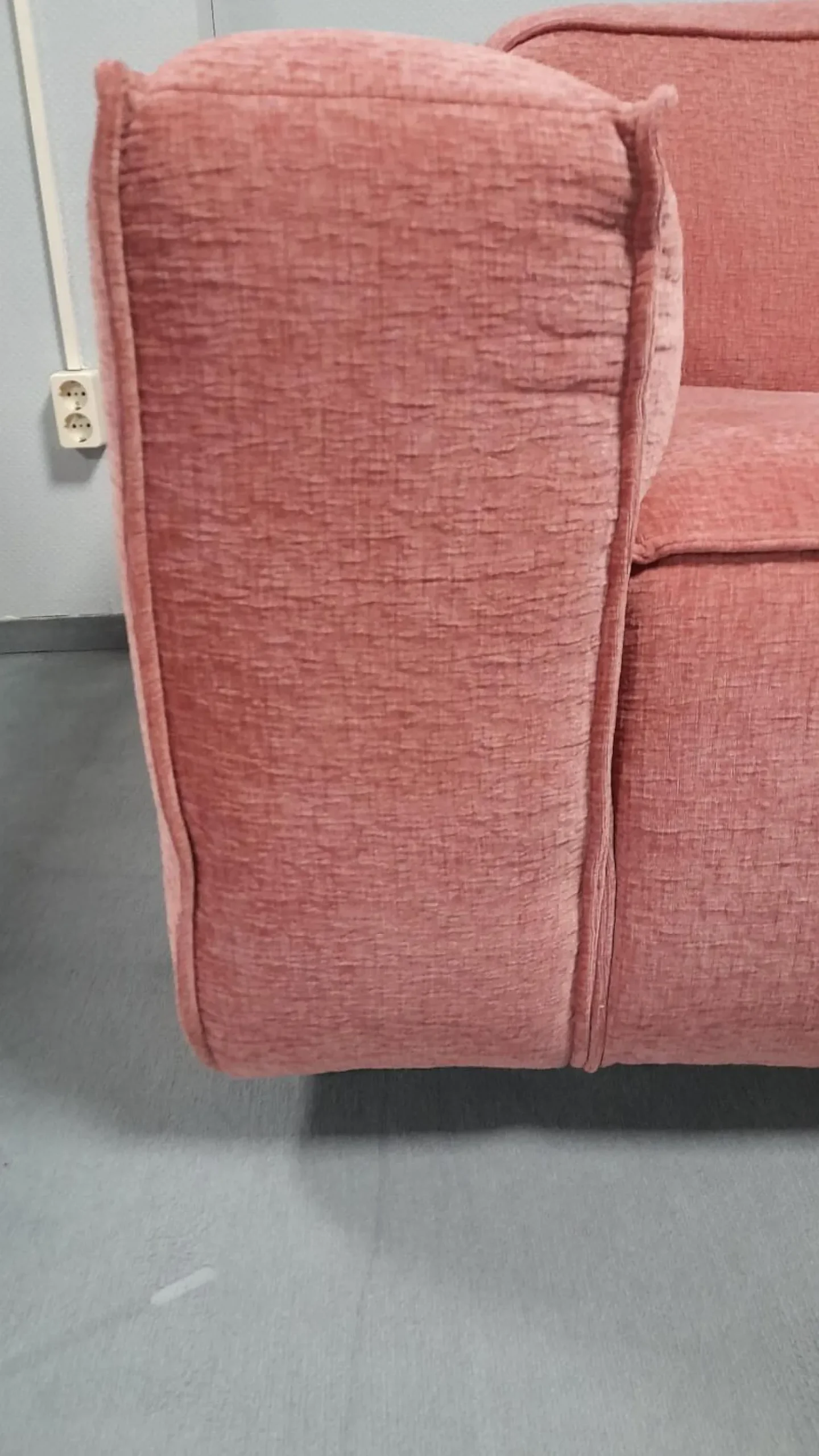 Easy Sofa Ecksofas|Ecksofa 22000 Bezug Materialmix 25163 Rosa Und Rot Fuß Schwarz