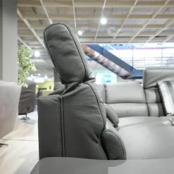 himolla Ecksofas|Ecksofa 1330 Callas Leder 24 Longlife Zinn Grau Mit Elektrischem Wall Free Beschlag