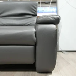 himolla Ecksofas|Ecksofa 1330 Callas Leder 24 Longlife Zinn Grau Mit Elektrischem Wall Free Beschlag