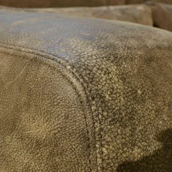 Contur Ecksofas|Ecksofa 7500 Echtleder Used Braun Füße Buche Schwarz Lackiert