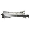 himolla Ecksofas|Ecksofa 1267 Leder 24 Longlife Sea Wallfree Grau Füße Schwarz Mit Elektrischer Relaxfunktion Und Kissen