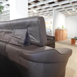 himolla Ecksofas|Ecksofa 1950 Leder 33 Longso Coffee Schwarz Anthrazit Holzteile Buche 042