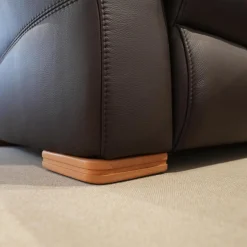 himolla Ecksofas|Ecksofa 1950 Leder 33 Longso Coffee Schwarz Anthrazit Holzteile Buche 042