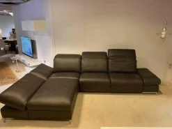 himolla Ecksofas|Ecksofa 1510 Leder Longlife Caffee 2 Sitze elektrisch verstellbar