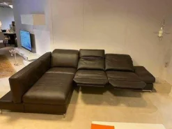 himolla Ecksofas|Ecksofa 1510 Leder Longlife Caffee 2 Sitze elektrisch verstellbar