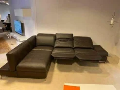 himolla Ecksofas|Ecksofa 1510 Leder Longlife Caffee 2 Sitze elektrisch verstellbar