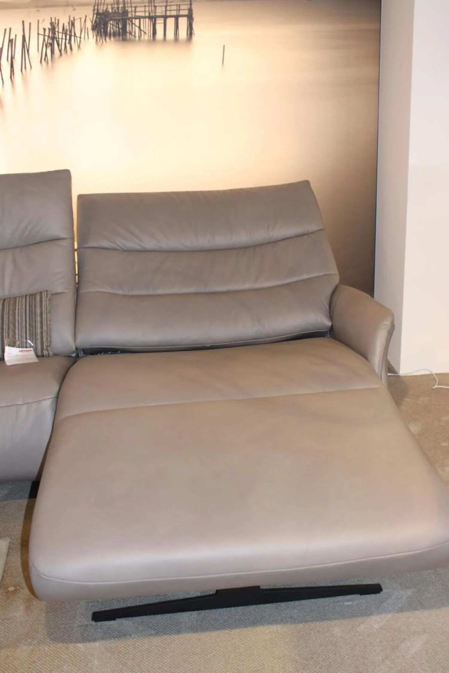 himolla Ecksofas|Ecksofa 4050 Leder Longlife Soft Shadow Grau mit Relaxfunktion