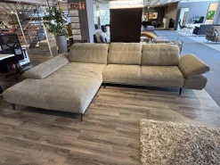 W. Schillig Ecksofas|Ecksofa 24405 Levi Stoff S2298 Pepper Grau Fuß Schwarz mit Sitzvorzug Motorisch