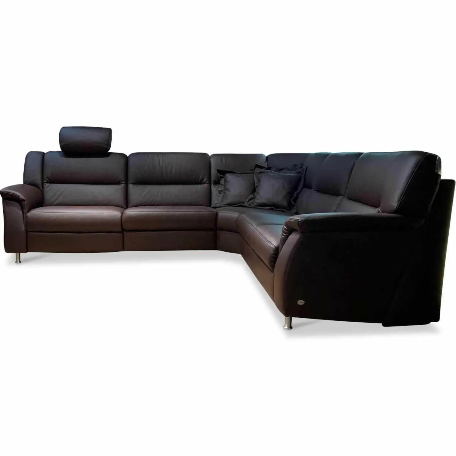 himolla Ecksofas|Ecksofa 1104 PRC Leder LL Soft 31 Nougat 281x251 Rücken Echt Wallfree
