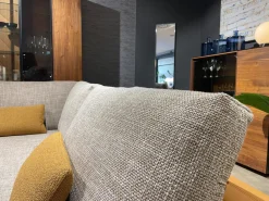 Rolf Benz Ecksofas|Ecksofa 60 Sina Korpus Leder 38 111 Ockerbraun Braun Sitz Stoff 26 383 Sandgelb Grau Gestell Schwarz