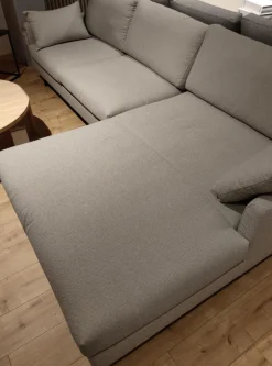 freistil Rolf Benz Ecksofas|Ecksofa 134 Stoff 4046 Hell Steingrau Stahlkufe Tiefschwarz Matt Inklusive Kissen