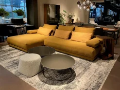 freistil Rolf Benz Ecksofas|Ecksofa 142 Stoff 1 Medium Braun Beige mit 8 Kissen