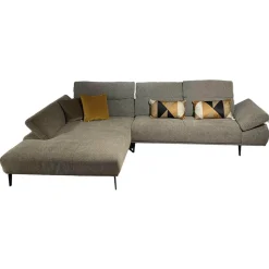 W. Schillig Ecksofas|Ecksofa 24405 Stoff 3 Pepper S2298 Grau