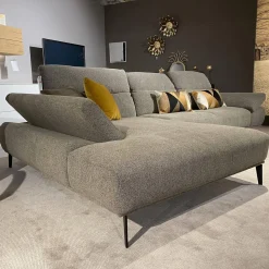 W. Schillig Ecksofas|Ecksofa 24405 Stoff 3 Pepper S2298 Grau