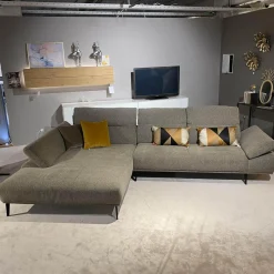 W. Schillig Ecksofas|Ecksofa 24405 Stoff 3 Pepper S2298 Grau