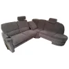 Arco Ecksofas|Ecksofa 50003 Stoff Dana Stahl mit Relaxsessel und verschiedenen Funktionen