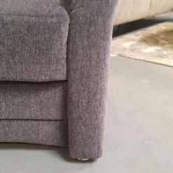 Arco Ecksofas|Ecksofa 50003 Stoff Dana Stahl mit Relaxsessel und verschiedenen Funktionen