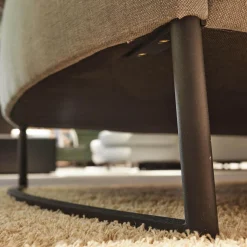 Musterring Ecksofas|Ecksofa 4530 Stoff JAB 13723 Aqua Grau Metallkufe Schwarz Matt Mit Kopfstütze XL