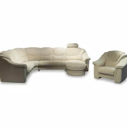 himolla Ecksofas|Ecksofa 1951 Stoff Nuvano Sand Beige Relaxfunktion
