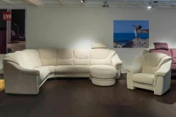 himolla Ecksofas|Ecksofa 1951 Stoff Nuvano Sand Beige Relaxfunktion