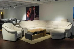 himolla Ecksofas|Ecksofa 1951 Stoff Nuvano Sand Beige Relaxfunktion