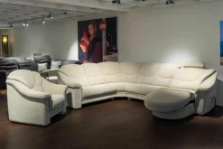 himolla Ecksofas|Ecksofa 1951 Stoff Nuvano Sand Beige Relaxfunktion