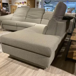 himolla Ecksofas|Ecksofa 1924 Stoff Q2 Fashion Rauch Grau Füße Aluminium Mit Elektrischen Verstellungen