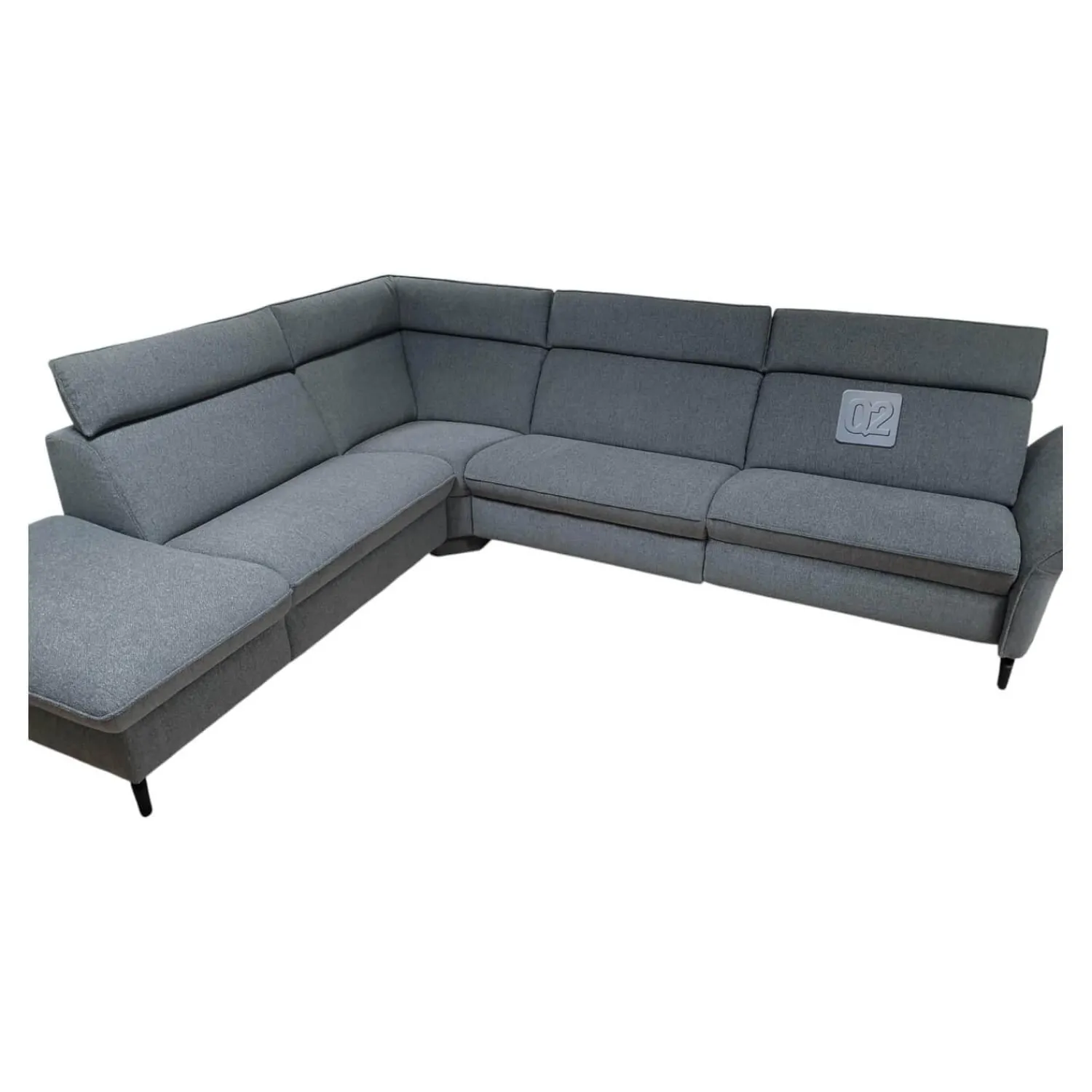 himolla Ecksofas|Ecksofa 1926 Stoff Q2 Melange Mare Grau mit Relaxfunktion