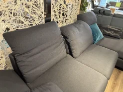 W. Schillig Ecksofas|Ecksofa 15278 Taoo Stoff W61 28 Blau Grau Füße F2M Metallfuß Glänzend Mit Kopfteil Und Sitztiefenverstellung