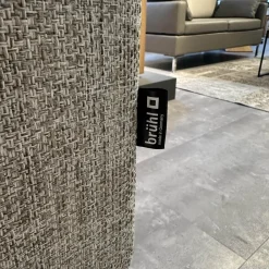 Brühl Ecksofas|Ecksofa Alba Bezug Stoff 2480 45 Grau Abziehbar Winkelfuß Verchromt Glänzend Mit Klappbarem Armteil