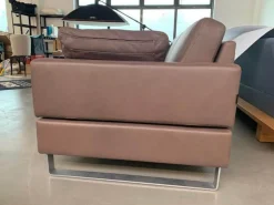 Brühl Ecksofas|Ecksofa Alba System M Leder Pearl 85 Schlammgrau