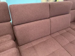 Poco Ecksofas|Ecksofa Alicante Stoff Portofino Bordeaux Rot Füße Metall Chrom Mit Schlaffunktion Und Nierenkissen