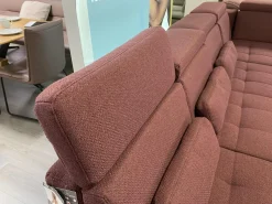 Poco Ecksofas|Ecksofa Alicante Stoff Portofino Bordeaux Rot Füße Metall Chrom Mit Schlaffunktion Und Nierenkissen