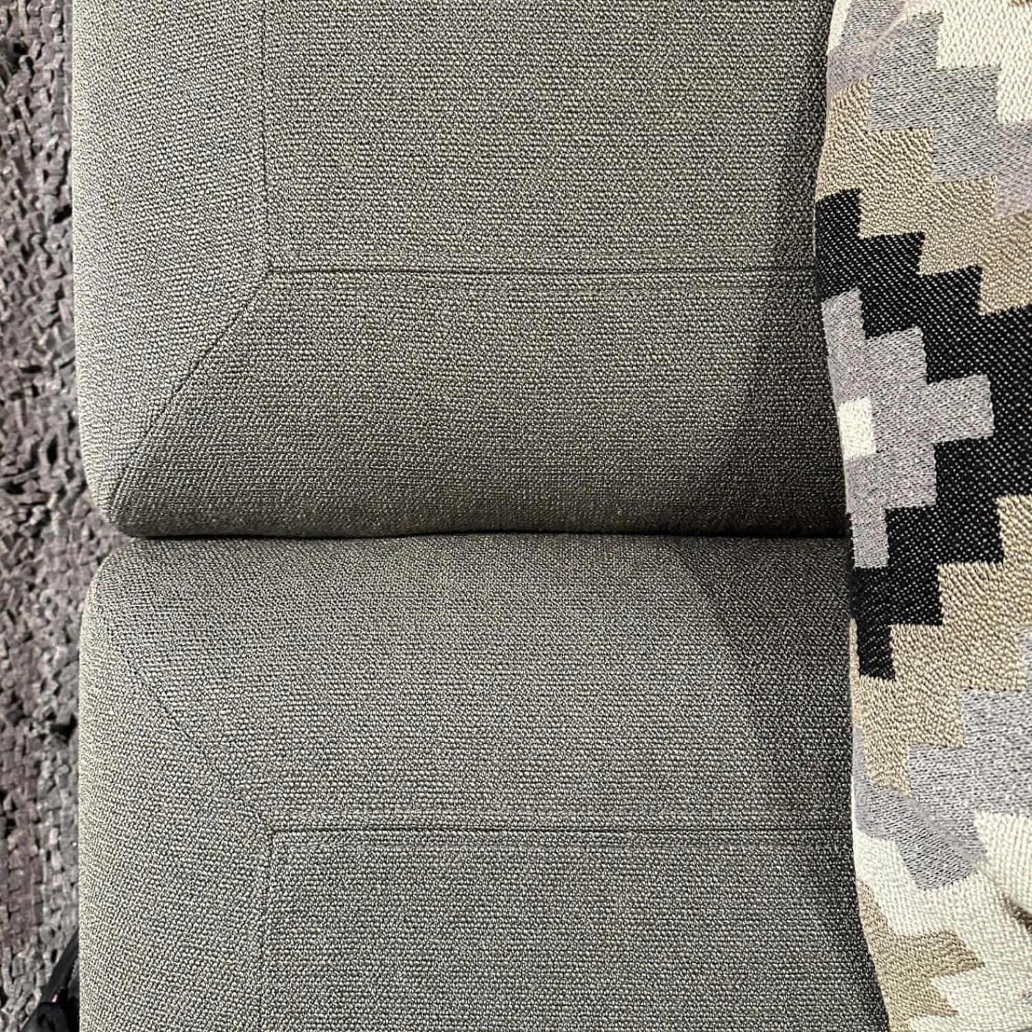 Brühl Ecksofas|Ecksofa All Together 73620 Stoff 3677 95 Grau Inklusive Kissen Und Hocker