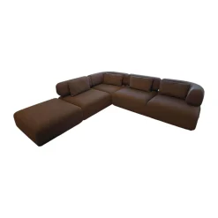 Brühl Ecksofas|Ecksofa All Together Stoff 4057 0096 Grau Inklusive Hocker
