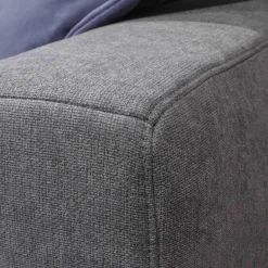 Activineo Ecksofas|Ecksofa Amalfi Stoff XLM 8 Hellgrau mit 5 Kissen