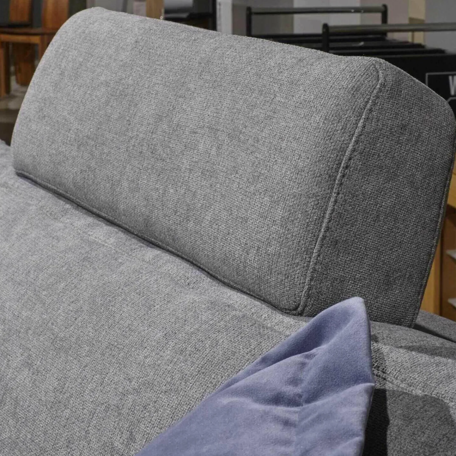 Activineo Ecksofas|Ecksofa Amalfi Stoff XLM 8 Hellgrau mit 5 Kissen