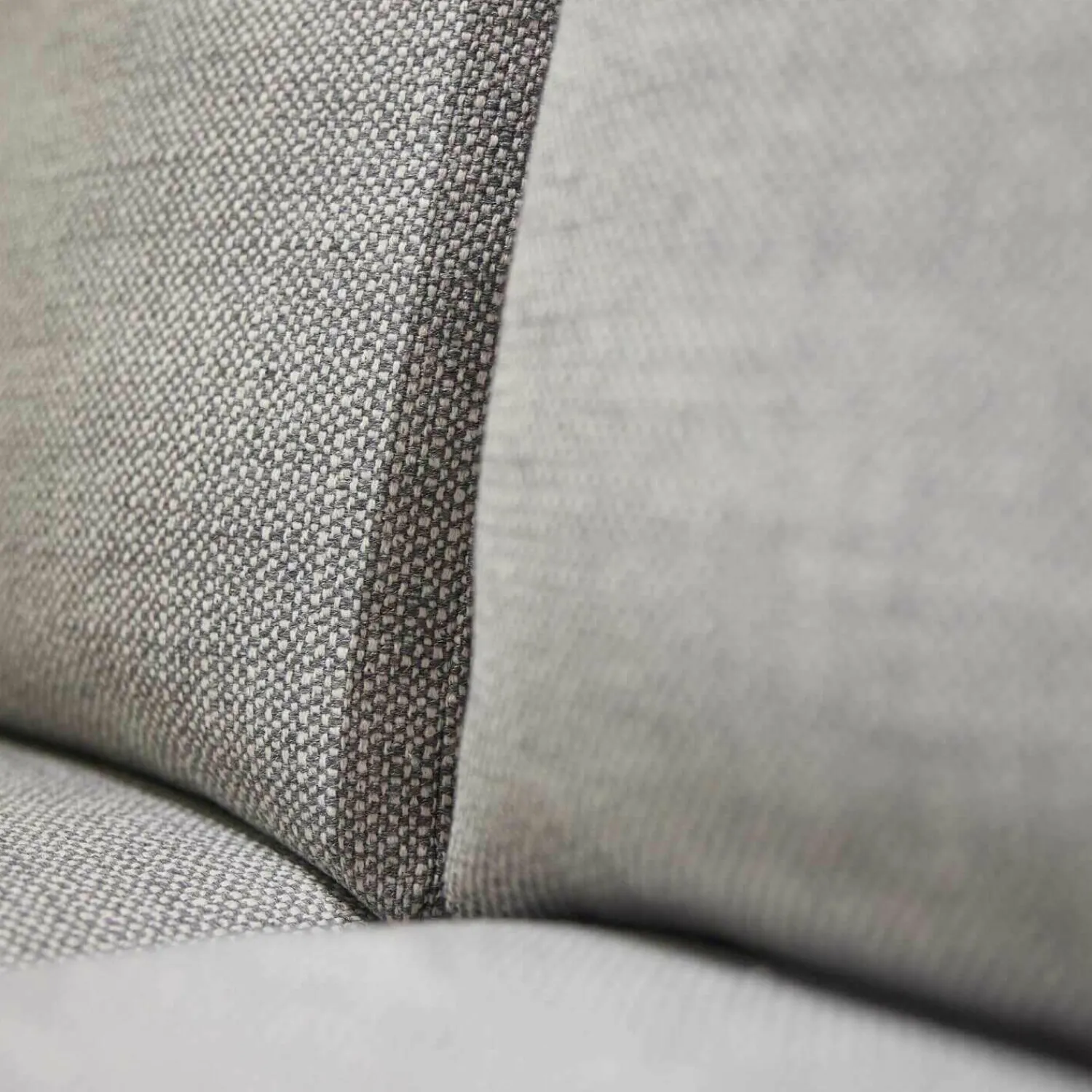 Violetta Ecksofas|Ecksofa Andria Stoff Kairo 90 Grau Eiche Dunkel Geräuchert Mit Holzablage