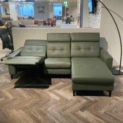 Stressless Ecksofas|Ecksofa Anna Leder Batick Thymian Grün mit Verstellfunktionen