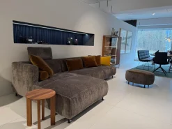 Brühl Ecksofas|Ecksofa Aoyama Stoff 4401 0205 Grau Gestell Metall Schwarz Pulverbeschichtet Inklusive Hocker Und 5 Kissen