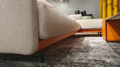 Ditre Italia Ecksofas|Ecksofa Arloth High Bezug Stoff Plaza 003 Beige Grau Gestell Leder Braun Orange Füße Schwarz Metall Inklusive Poufs Und Couchtische