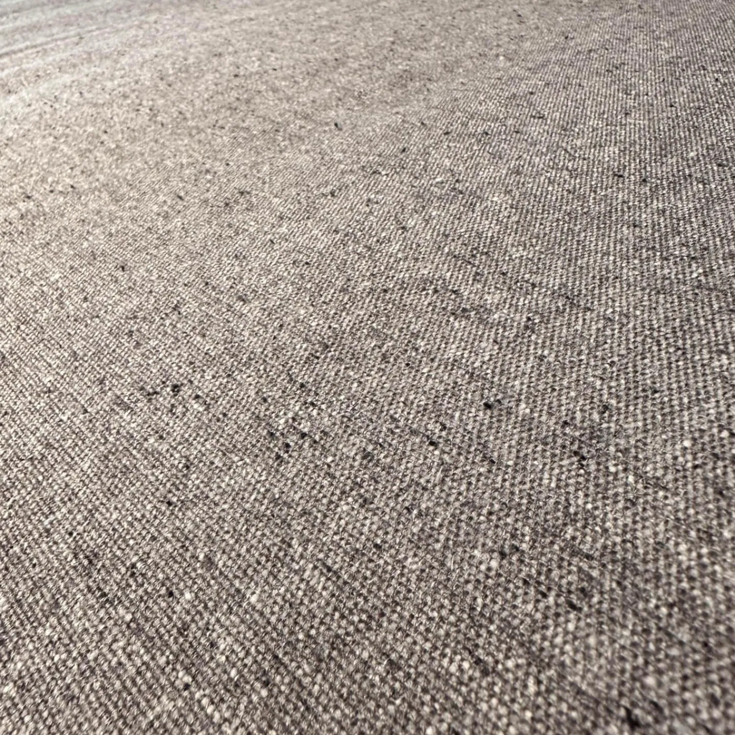 B&B Italia Ecksofas|Ecksofa Atoll Bezug Stoff Edit Steingrau Füße Verchromt Schwarz Lackiert Inklusive Sofakissen Rolle