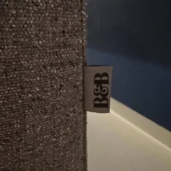 B&B Italia Ecksofas|Ecksofa Atoll Bezug Stoff Edit Steingrau Füße Verchromt Schwarz Lackiert Inklusive Sofakissen Rolle