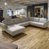 Activineo Ecksofas|Ecksofa Barcley Stoff City 4 Grau Füße Schwarz Mit Relaxfunktion