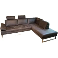 Activineo Ecksofas|Ecksofa Barolo Stoff Relax 66 Graphite Grau mit 2 Kopfstützen
